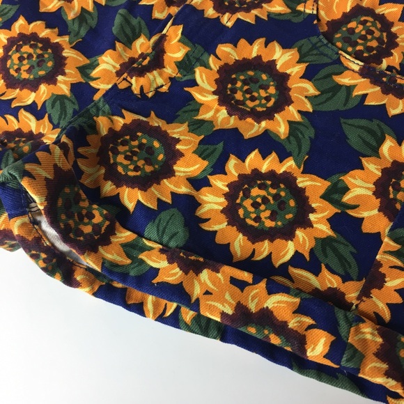 Retro Forever 21 Sunflower High Waisted Shorts size 26 100% Cotton - Picture 7 of 10